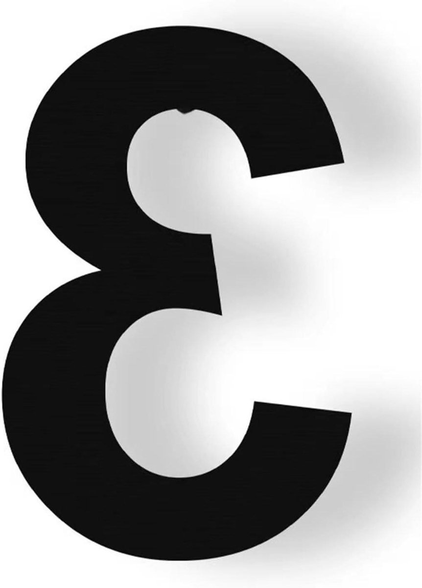 House Numbers 15/20/30cm 304 Stainless Steel Apartment Door Numbers Floating Exterior House Number Home Outdoor 883 (No.3 Black, 20cm)