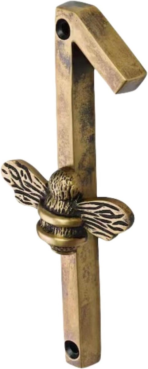 Huisnummerbord Bijen - Adresbord Metaal - Huis Nummer Aangeven - Uniek Bijen Design - 9 x 6 cm - Brons