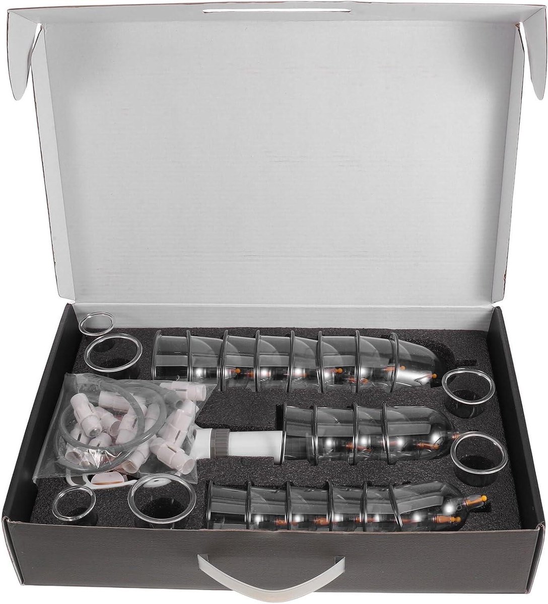 Vacuüm Cupping Set - Massage Cups - Spierontspanning Thuis - Handpomp Bediening - 21 x 10.5 x 4 cm