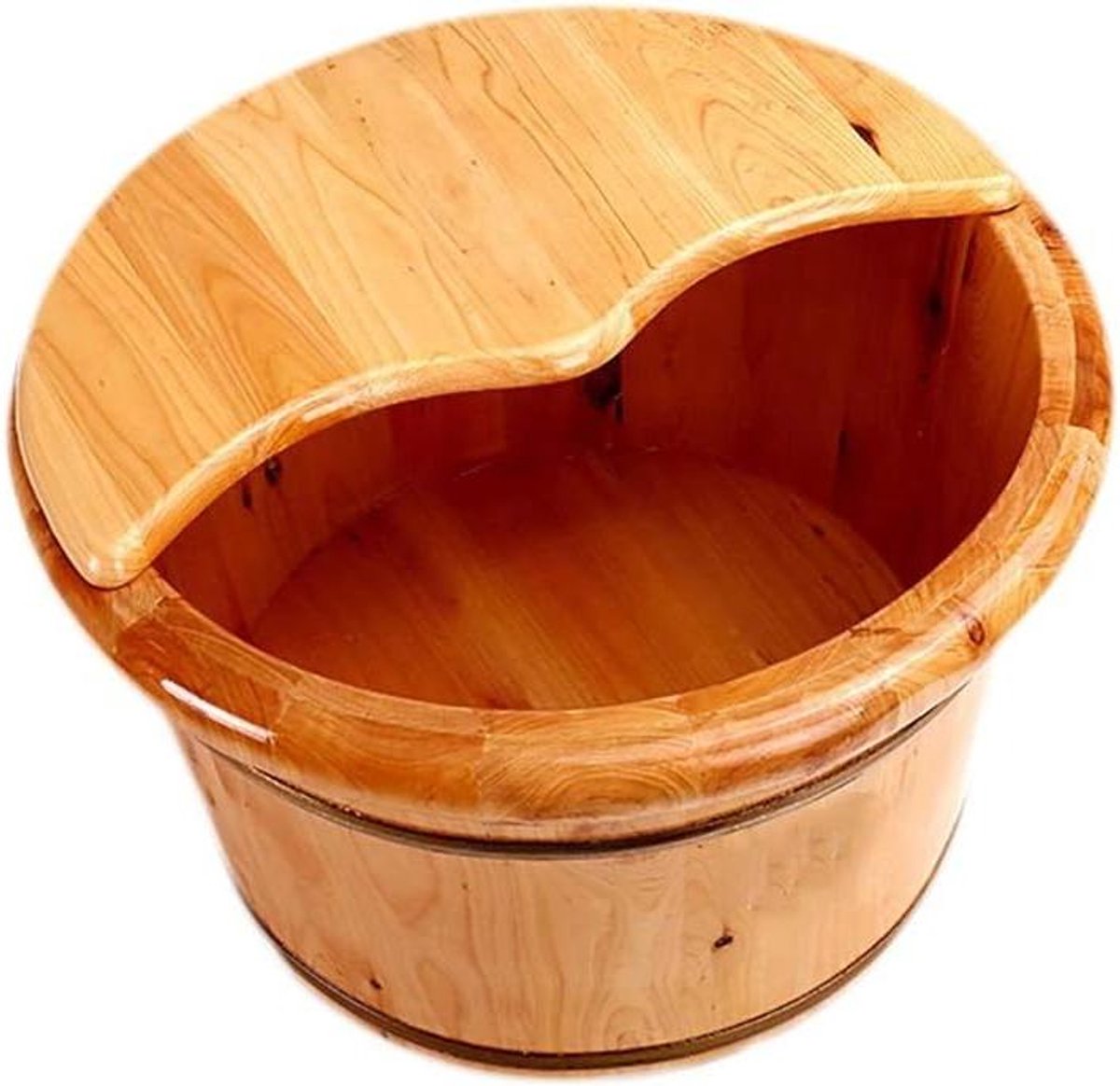 Voetenbad Emmer - Bad Accessoire - Voeten Ontspannen - Handgemaakt Cederhout - 41x26x31cm - Natuurlijk Hout