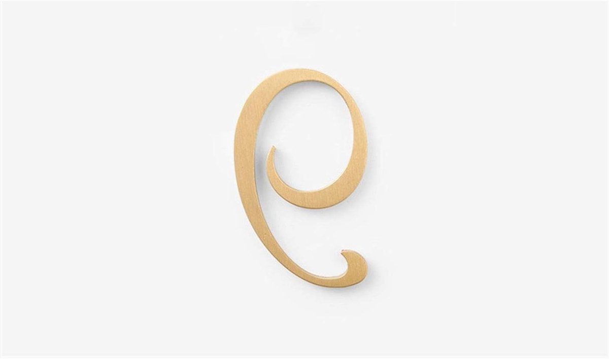 Huisnummer Cijfer - Adres Sticker - Deur Herkenning - Modern Lettertype - 50mm Hoog - Koper
