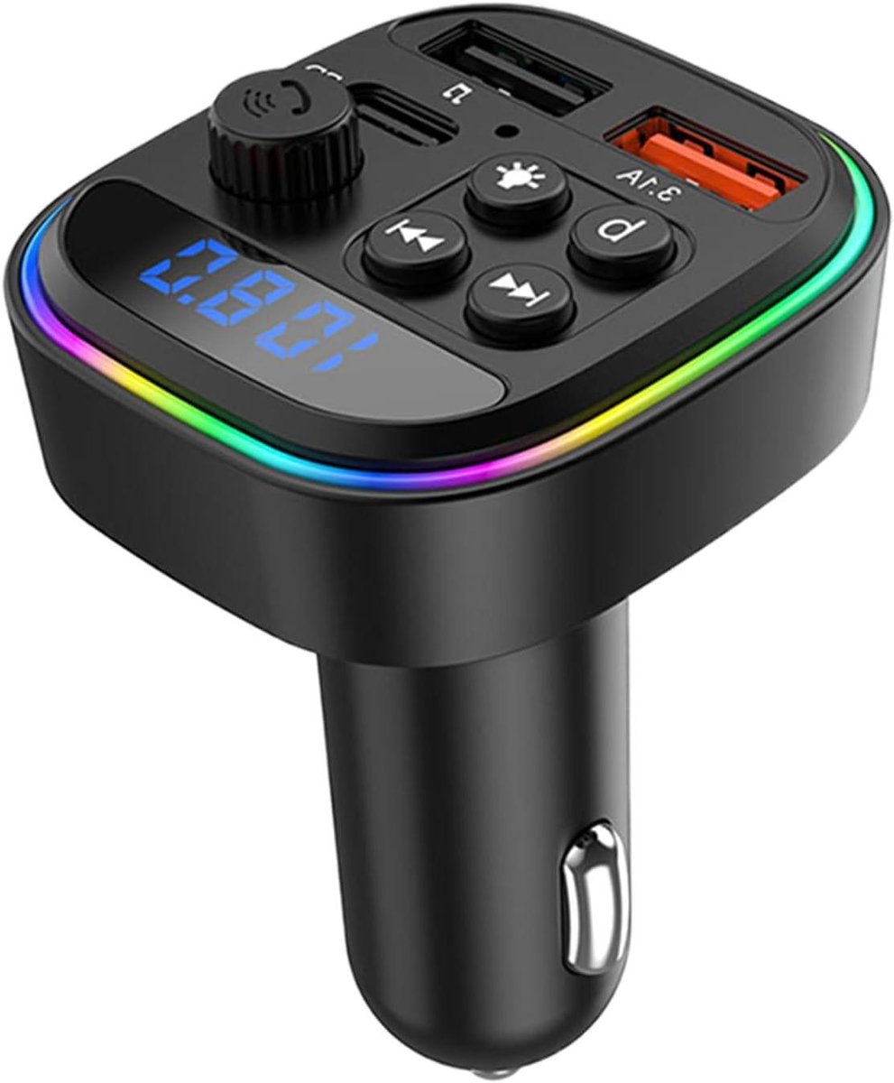 Auto FM Zender - Draagbare Adapter - Muziek Streamen - Snelle Oplader - Compact Formaat - Zwart