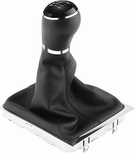 Pookknop Set - Schakelknop Hoes - Auto Interieur - Directe Pasvorm - 6 Versnellingen - Zwart — afbeelding 2