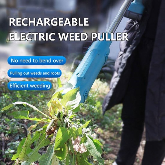 Elektrische Onkruidtrekker - Onkruidwieder Tuin - Gazon Onderhouden - 3 Stalen Klauwen - 102 cm - Zwart — afbeelding 4