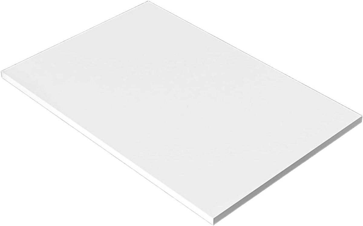 PVC Schuimplaat - Kunststof Plaat - Doe-het-zelf Projecten - Glad Oppervlak - 200x300x8mm - Wit