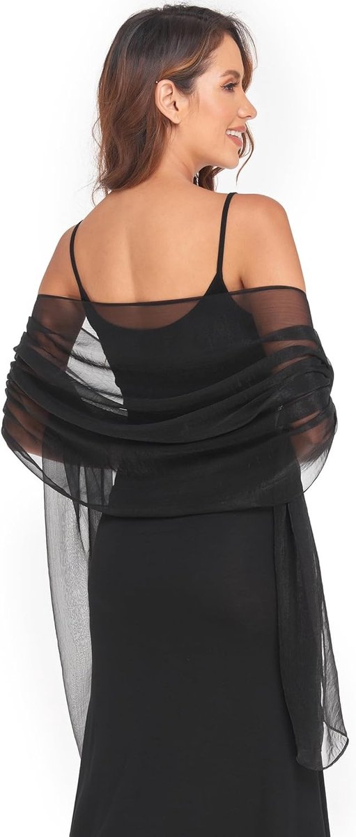 Dames Sjaal - Elegante Sjaal - Avondfeest - Zacht en Lichtgewicht - 200 x 45 cm - Niet gespecificeerd
