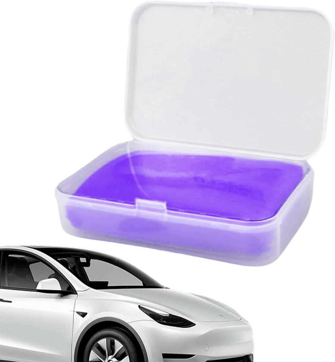 Autodetailing Kleibar - Reinigende Klei Auto - Lak Reinigen - Verwijdert Verontreinigingen - 10 x 7 x 3 cm - Paars