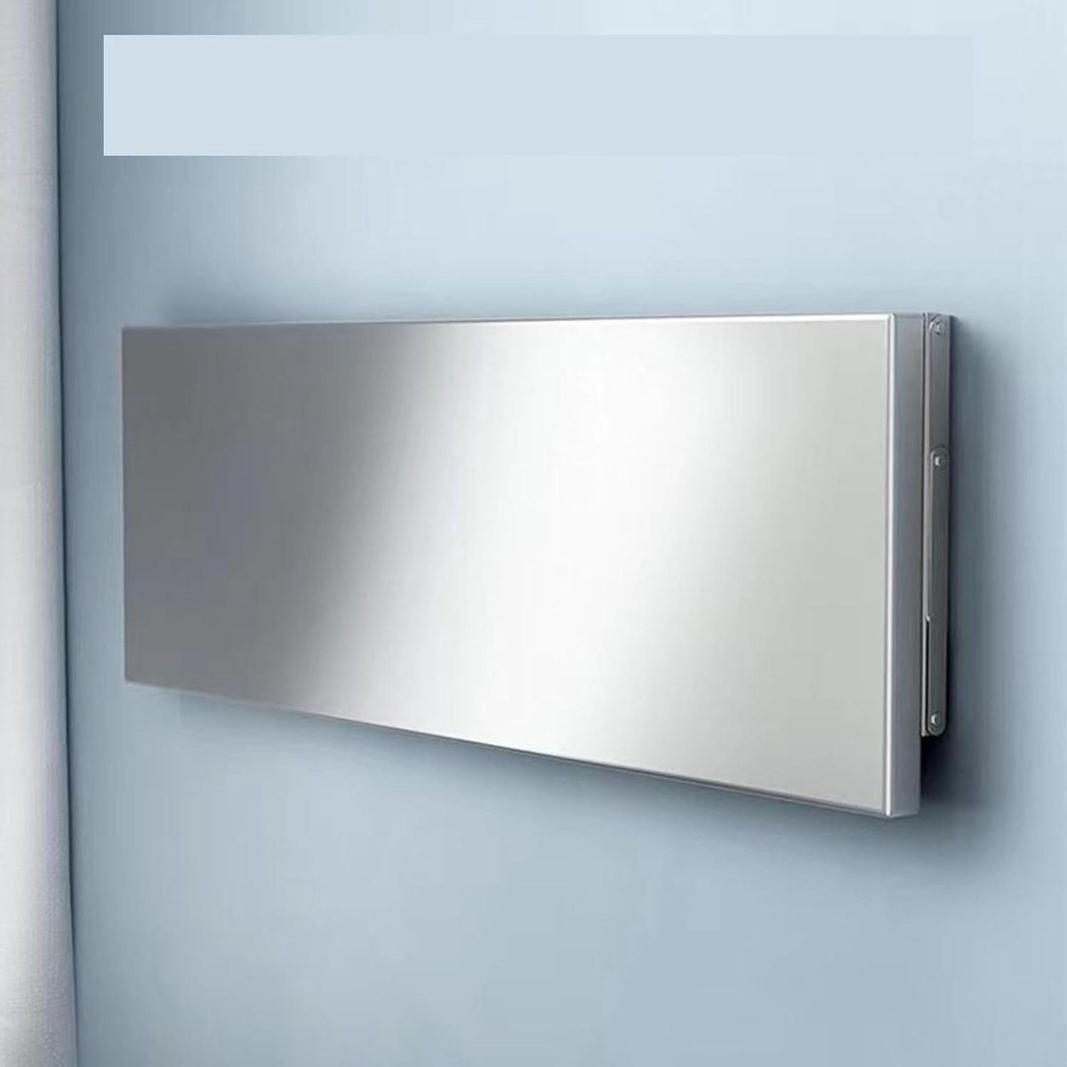 Opklapbare Wandtafel - Opvouwbaar Bureau - Ruimte Besparen - Gemaakt van RVS - 70x40cm - Zilver