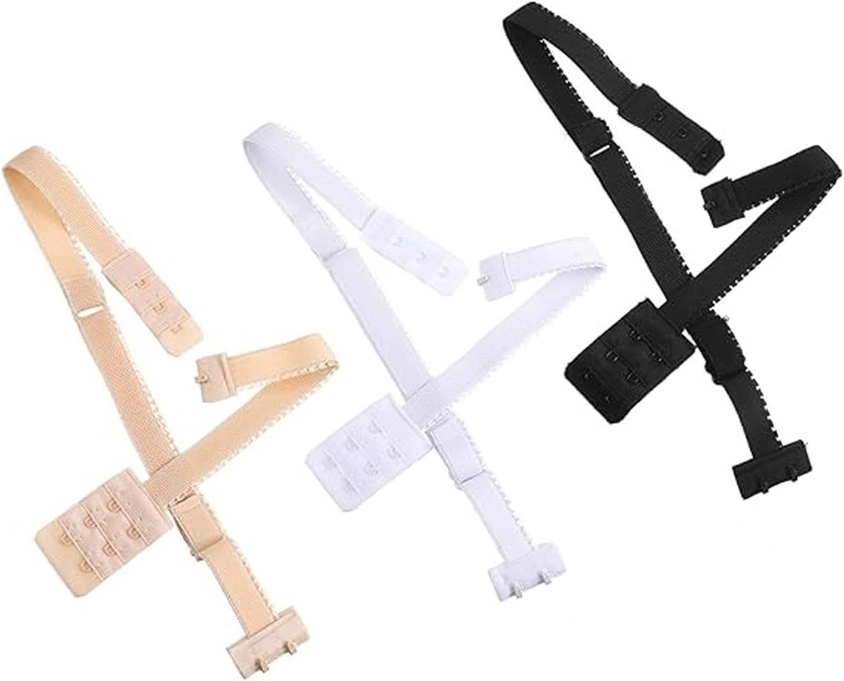 3-delige verstelbare bh converter voor vrouwen, ideaal voor rugloze outfits, bruiloften en speciale gelegenheden (Zwart, Wit, Beige)