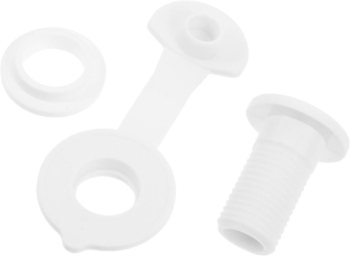 Afvoerplug Koeler - Aftapkraan Koelbox - Water Afvoeren - Lange Schacht - 5.50X5.00X4.00CM - Wit