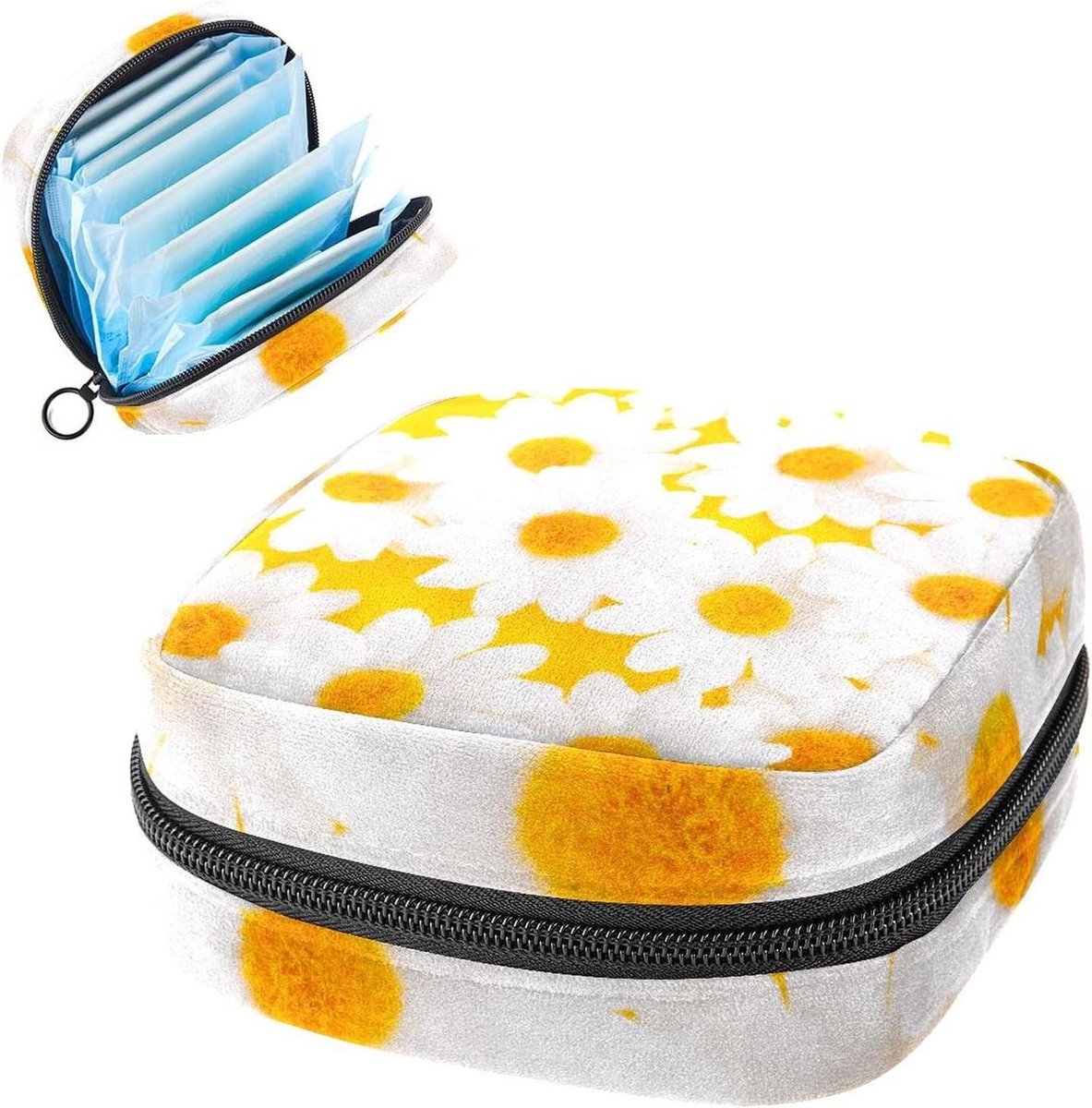 Opbergtas Maandverband - Menstruatiecup Zakje - Privacy Beschermen - Duurzaam Vlokdoek - 12x17x17 cm - Multi