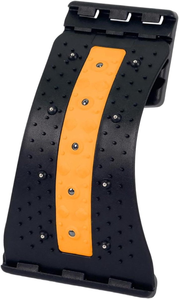 Rugstrekker - Rugkruiser massageapparaat - Rugontspanning - Verstelbaar met 4 standen - 32 x 19 x 5 cm - Zwart