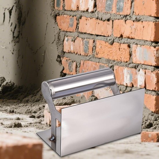 Metseltroffel - Afwerkingsgereedschap Hoek - Gipsplaten Afwerken - Krasbestendig Roestvrij Staal - 15 x 7.8 cm - Zilver — afbeelding 4