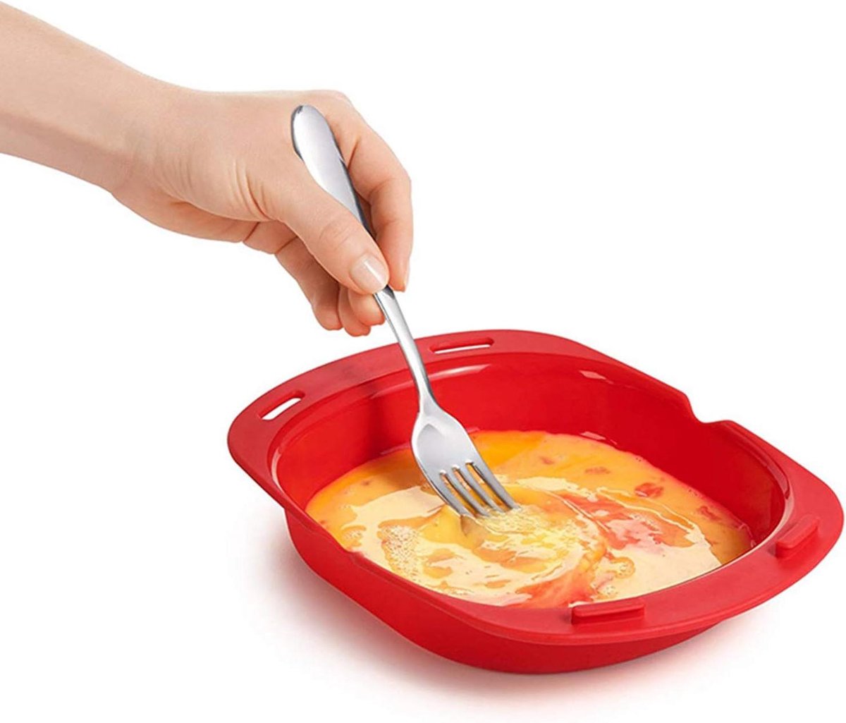 Omelet Pan - Omelet Tool - Magnetron Koken - Anti-aanbak Ontwerp - 243 cm x 199 cm - Rood