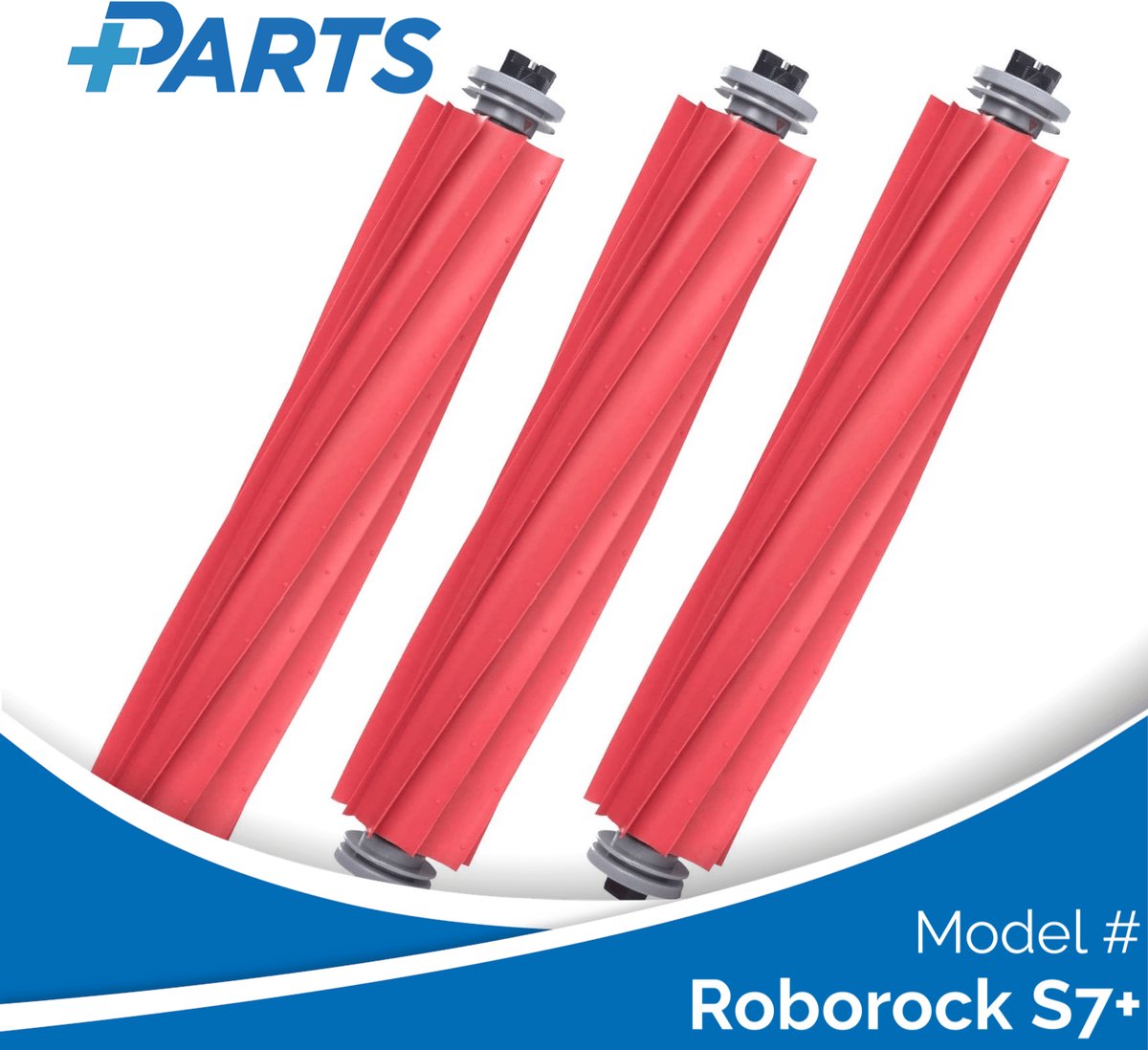 Roborock S7+ Borstels (3 Stuks, Plus.Parts® alternatief voor 8.02.0079)