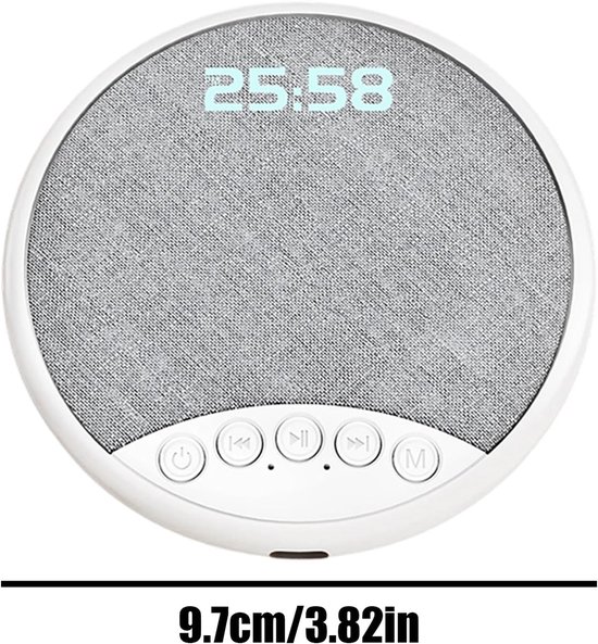 Kussenluidspreker - Bedluidspreker Slaap - Rustgevende Geluiden - Hoge Dynamische Audio - 2 x 10 x 2 cm - Wit — afbeelding 5