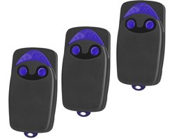Set van 3 afstandsbedieningen Geschikt voor NICE FLOR-S FLO2R-S | 2 knoppen, 433,92 MHz