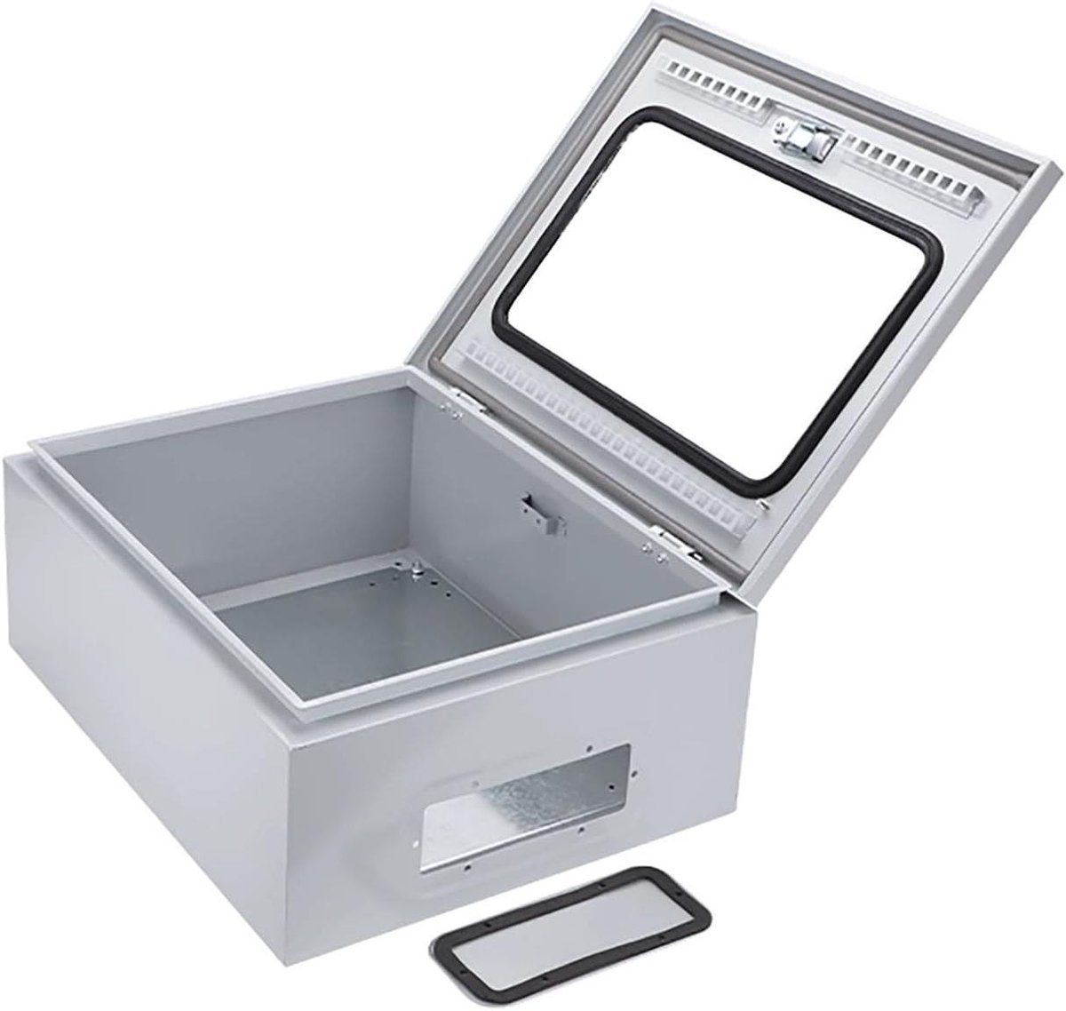 Elektrische Buitenbehuizing - Waterdichte Aansluitdoos - Elektrische Bescherming - Met Slot en Kijkvenster - 50x40x20cm - Lichtgrijs
