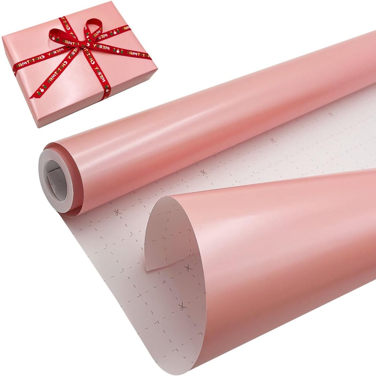 Matte Cadeaupapier in Roze, 43 cm x 12 m, Perfect voor Verjaardagen, Bruiloften en Feestdecoraties, Luxe en Glanzend Geschenkpapier
