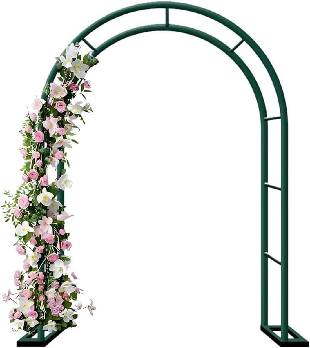 Metalen Tuinboog - Rozentrellis Klimplantboog - Tuin Decoratie - Robuuste Metalen Constructie - 0.8 x 2 m - Groen