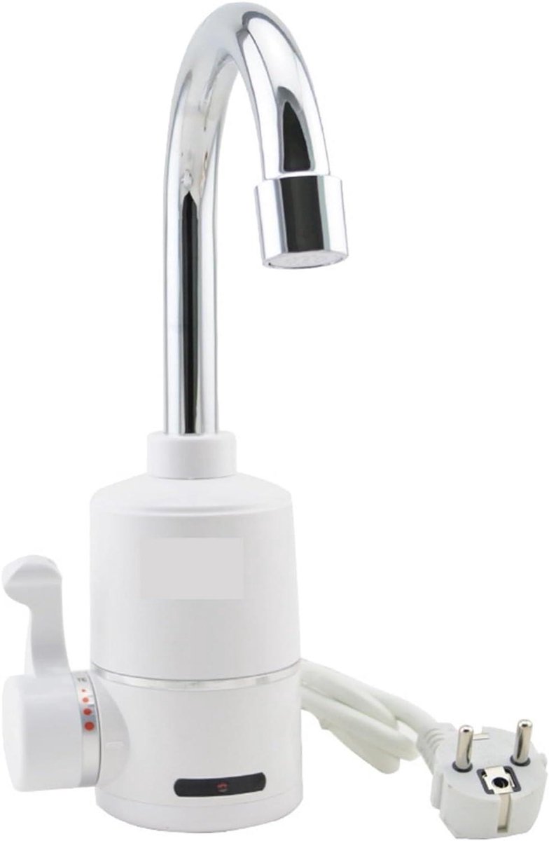 Elektrische Warmwaterkraan - Doorstroomverwarmer Kraan - Snel Warm Water - Digitale Temperatuurweergave - Universele Aansluiting - Zilver