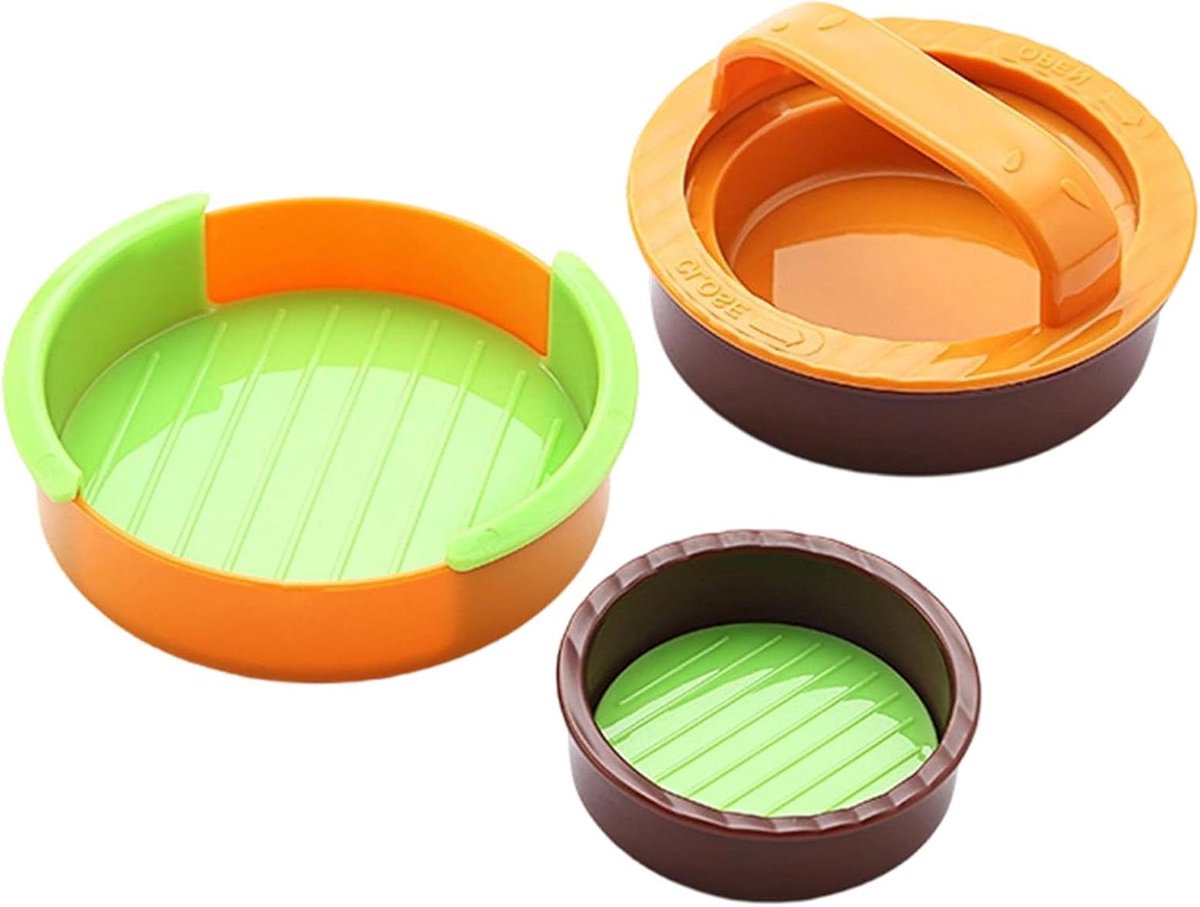 Hamburger Pers - Gehaktbal Fabrikant - Vlees Bereiden - Consistente Vorm - 11.5 cm - Grijs