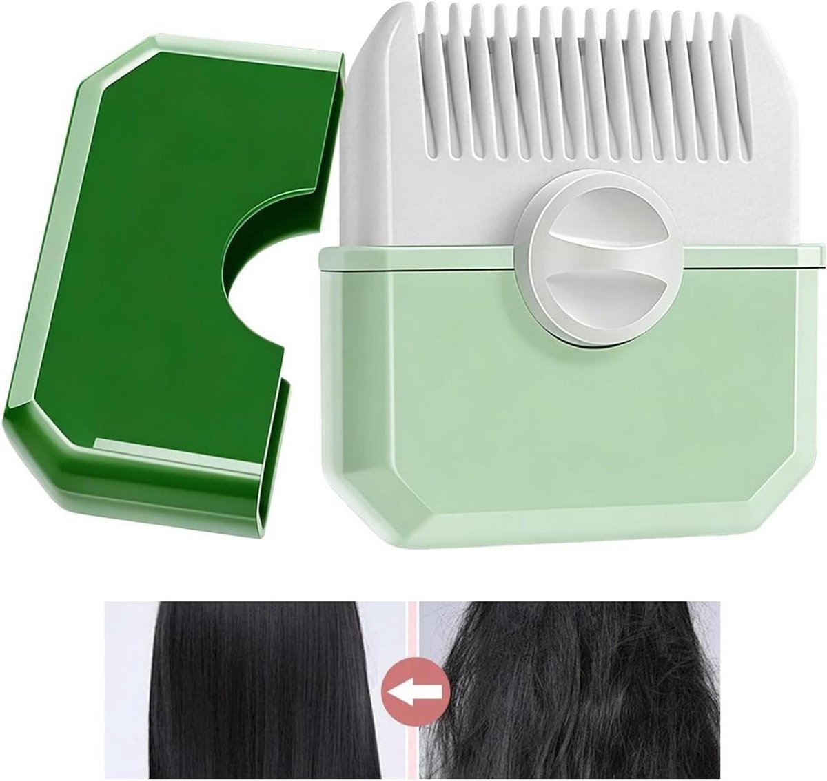 Haar Trimmer - Mini Tondeuse Dunner - Haar Stylen - Geïntegreerde Kam - 6.8 x 6 cm - Wit