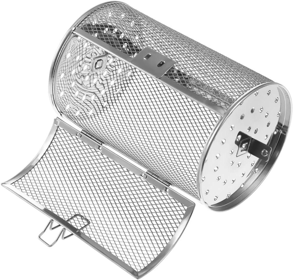 Rotisserie Bakmand - Grillmand Ovenmand - Gelijkmatig Grillen - Zeker Gespontwerp - 14x14x18CM - Zilver