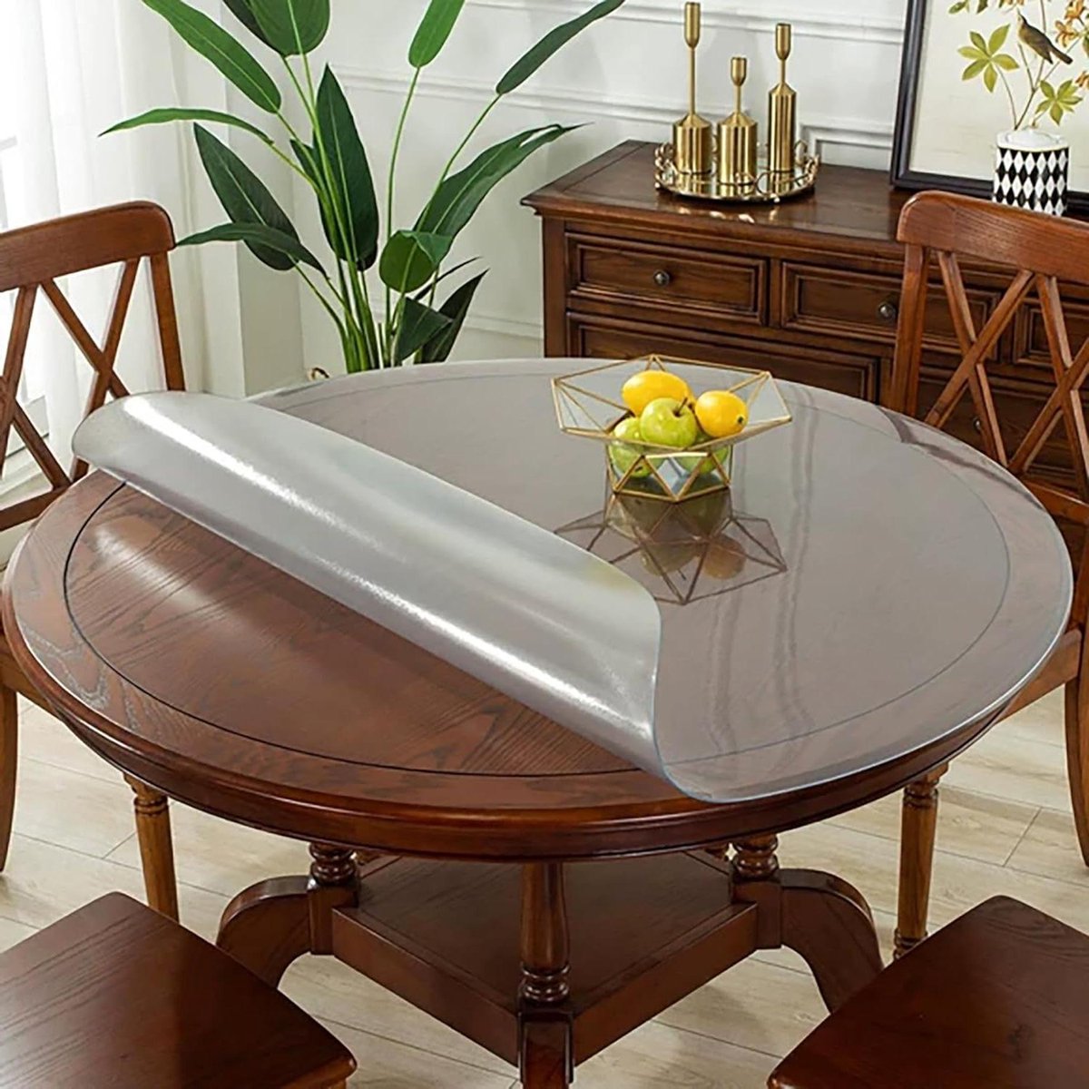 Tafelbeschermer - Tafelkleed Protector - Tafel Beschermen - Mat Vinyl - 105 cm - Transparant
