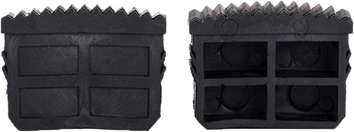 Rubber Ladder Voetjes - Laddervoeten Vervanging - Ladder Stabiliteit - Vergroot Draagoppervlak - 2x6x3 cm - Zwart