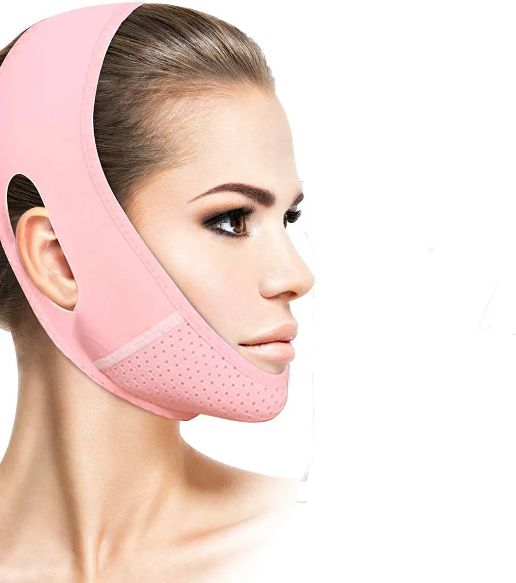 Herbruikbaar liftend en verstevigend gezichtsmasker, V-vormig gezichtsmasker, afslankende gezichtsband, liftend masker