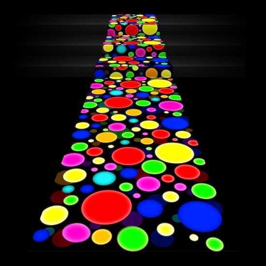 Neon Dansvloer Tapijt - Glow in the Dark Runner - Feestdecoratie - UV Blacklight Reactief - 236 x 85 cm — afbeelding 2