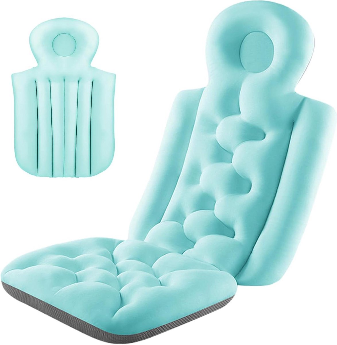 Badkussen - Badkuip kussen - Ontspannen in bad - Full body ondersteuning - 40 x 93 cm - Blauw