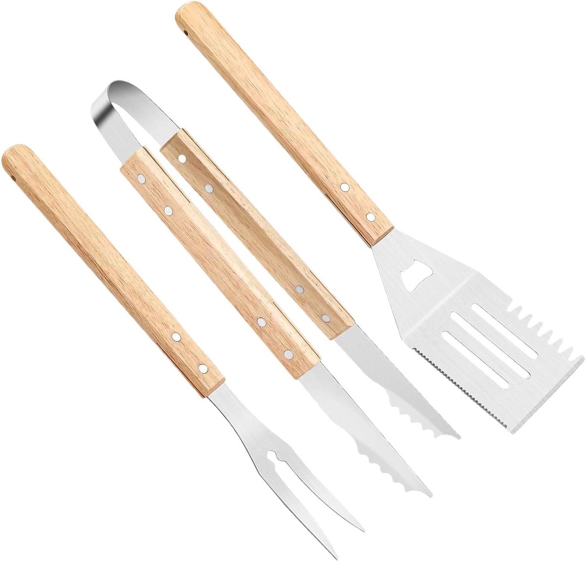 Barbecue Gereedschap - BBQ Set - Buiten Koken - Hittebestendige Handgrepen - 45 cm Lengte