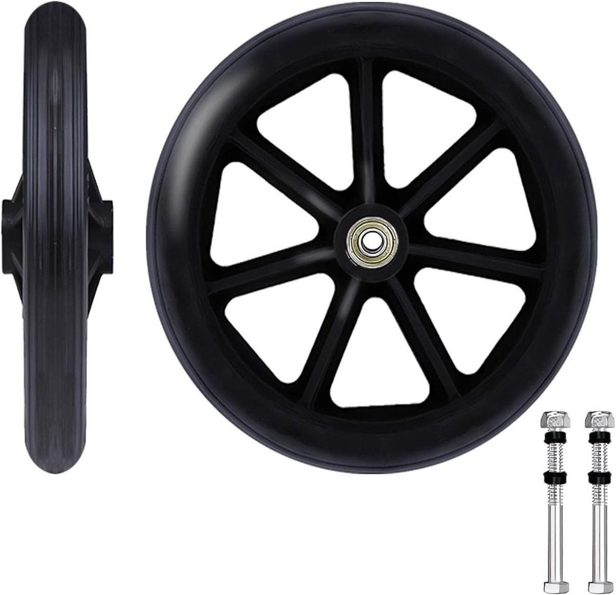 Wheelchair Front Wheelchair Wheels, 2 Pieces, 8 Inch Replacement Wheels for Wheelchairs, Wheelchairs and Walkers - ShopVlot