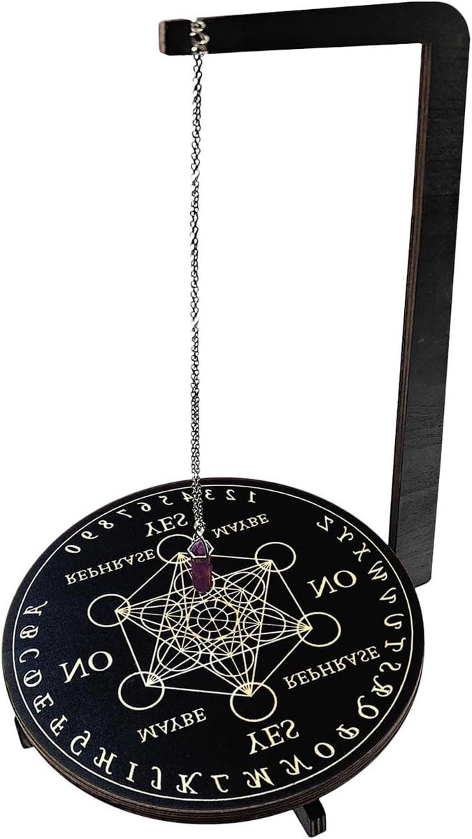 Houten Waarzeggingsbord - Planchette Spiritueel Bord - Spirituele Oefeningen - Gladde Gepolijste Afwerking - 17.8 cm Diameter - Niet gespecificeerd