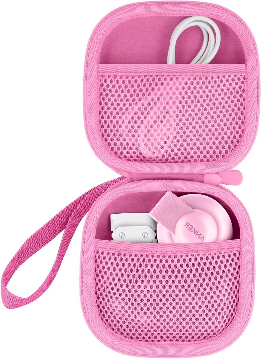 Beschermende Hard Case voor Anker Magsafe 3-in-1 Oplaadstation en Qi2 Draadloze Oplader - Roze, Modern en Duurzaam Design