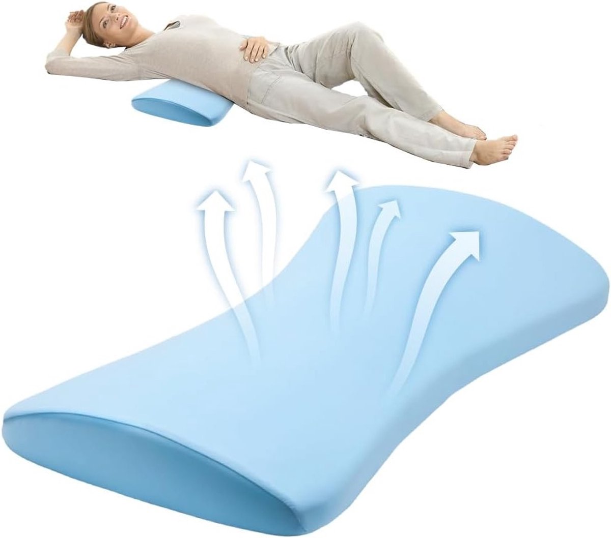 Ergonomisch Lendensteunpillow van Geheugenfoam voor Slaap, Auto en Kantoor - Ondersteuning voor Rugpijn en Comfort tijdens het Zitten