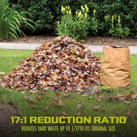 Elektrische Hakselaar - Compost Mulcher Versnipperaar - Tuinafval Verwerken - 17:1 Verkleiningsverhouding - 54 cm Trechter - Zwart — afbeelding 2