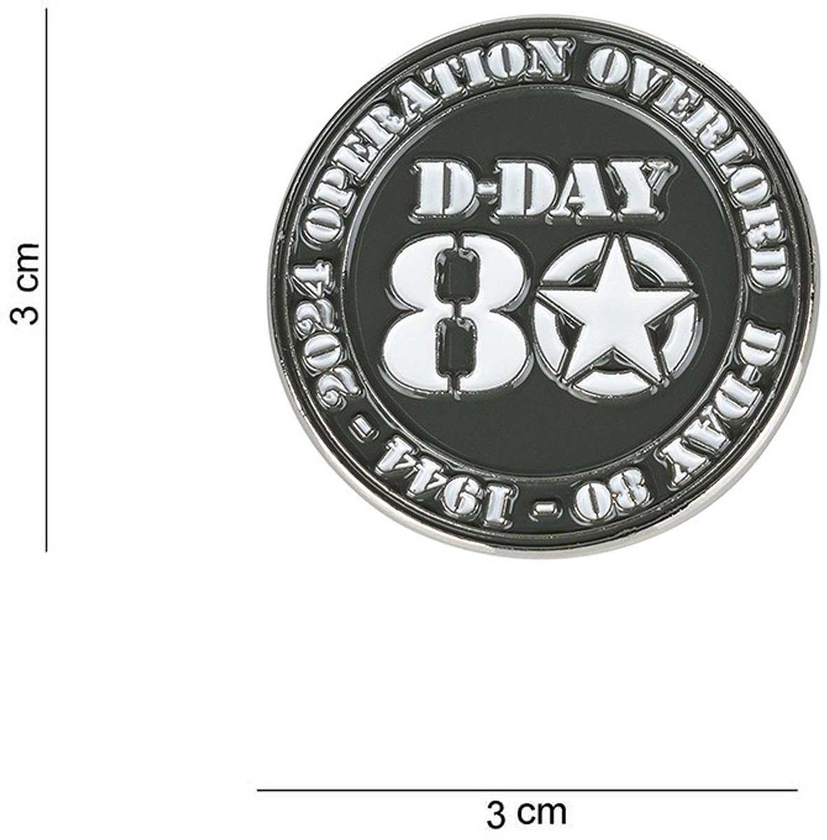 Embleem metaal D-Day 80 pin operation overlord