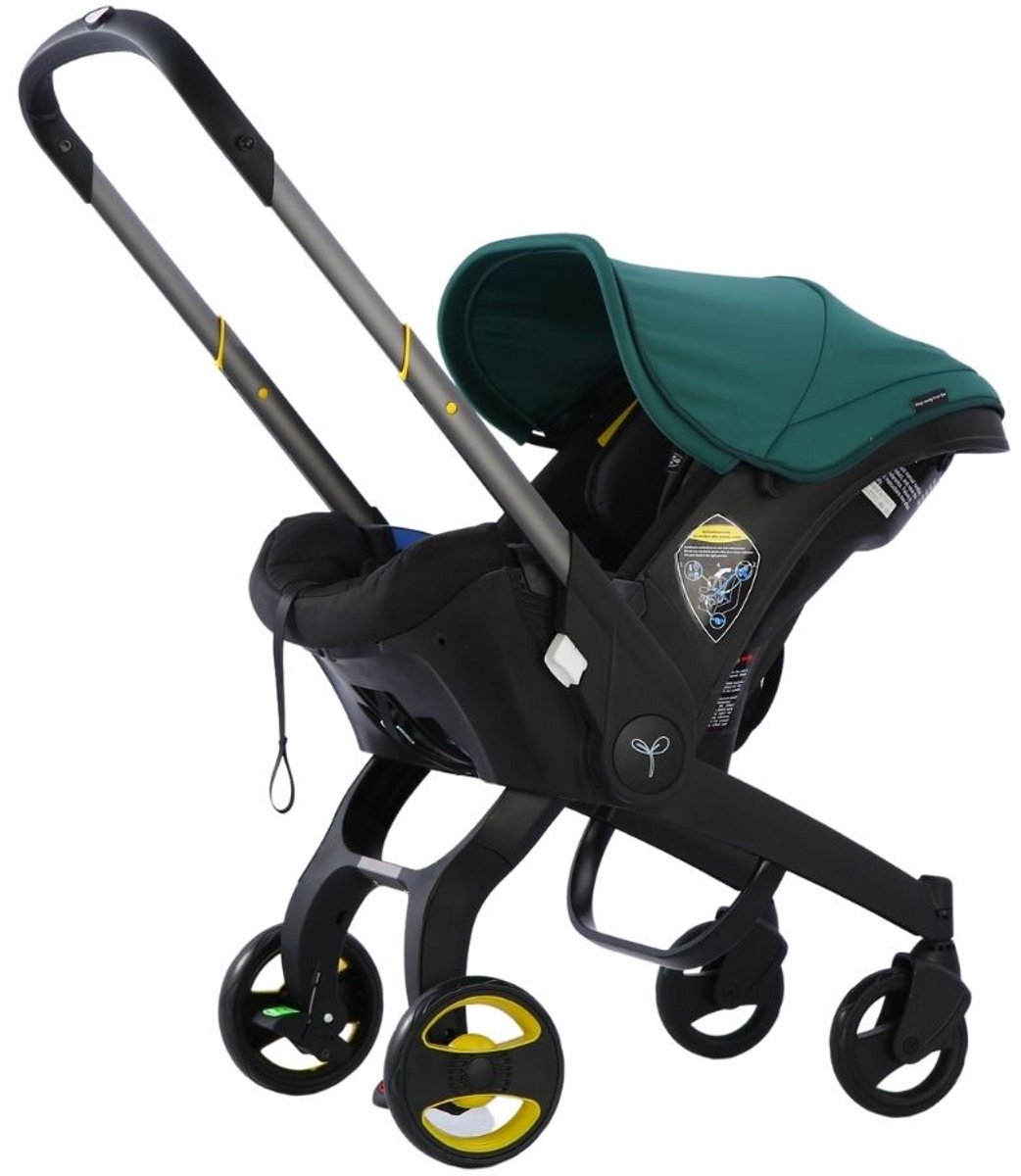 Seastone - Innovatieve Multifunctionele 4 In 1 Kinderwagen - Kinderwagen - Autostoel - Autozitje - Makkelijk inklapbaar vliegtuig - Opvouwen wordt Autostoel - Groen van Seastone