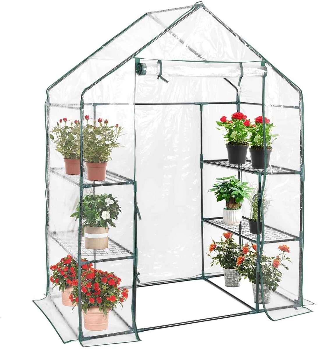 CORE Groentekas - Plantenkas - Foliekas - Groentehuis - Plantenhuis - Kweekkas - Kweektent - Broeikas - 143x73x195cm - Semi-transparant