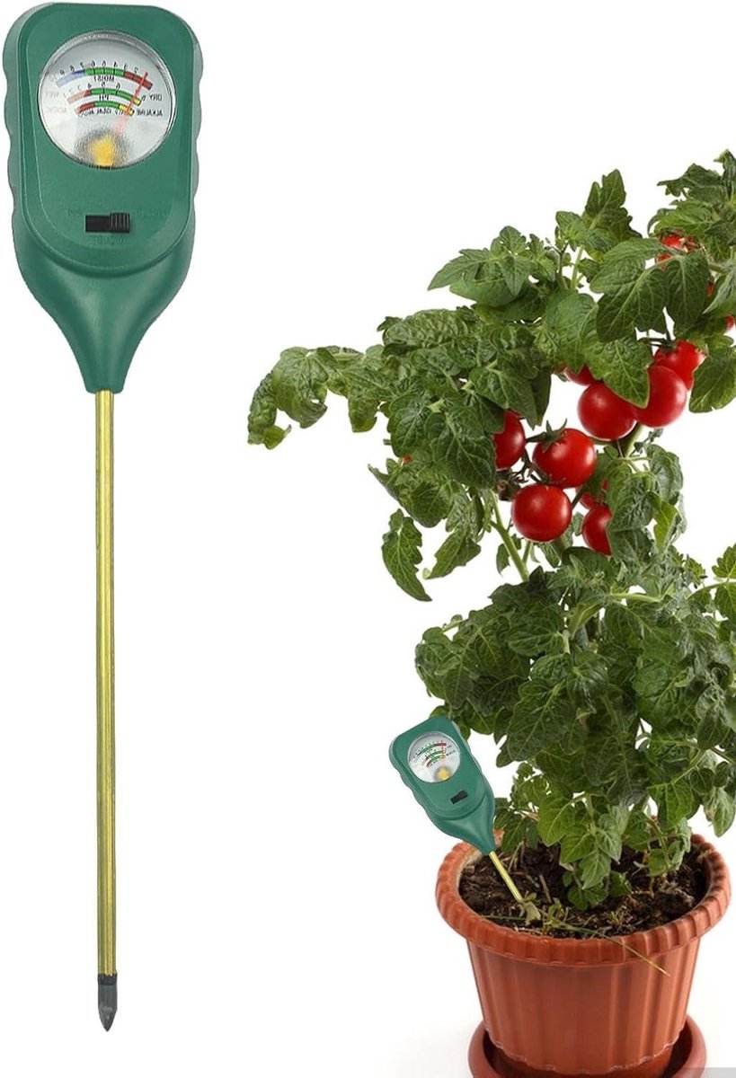 Bodem Tester - Meetinstrument Grond - Planten Verzorgen - 3-in-1 Meting - 27.5 cm - Zwart