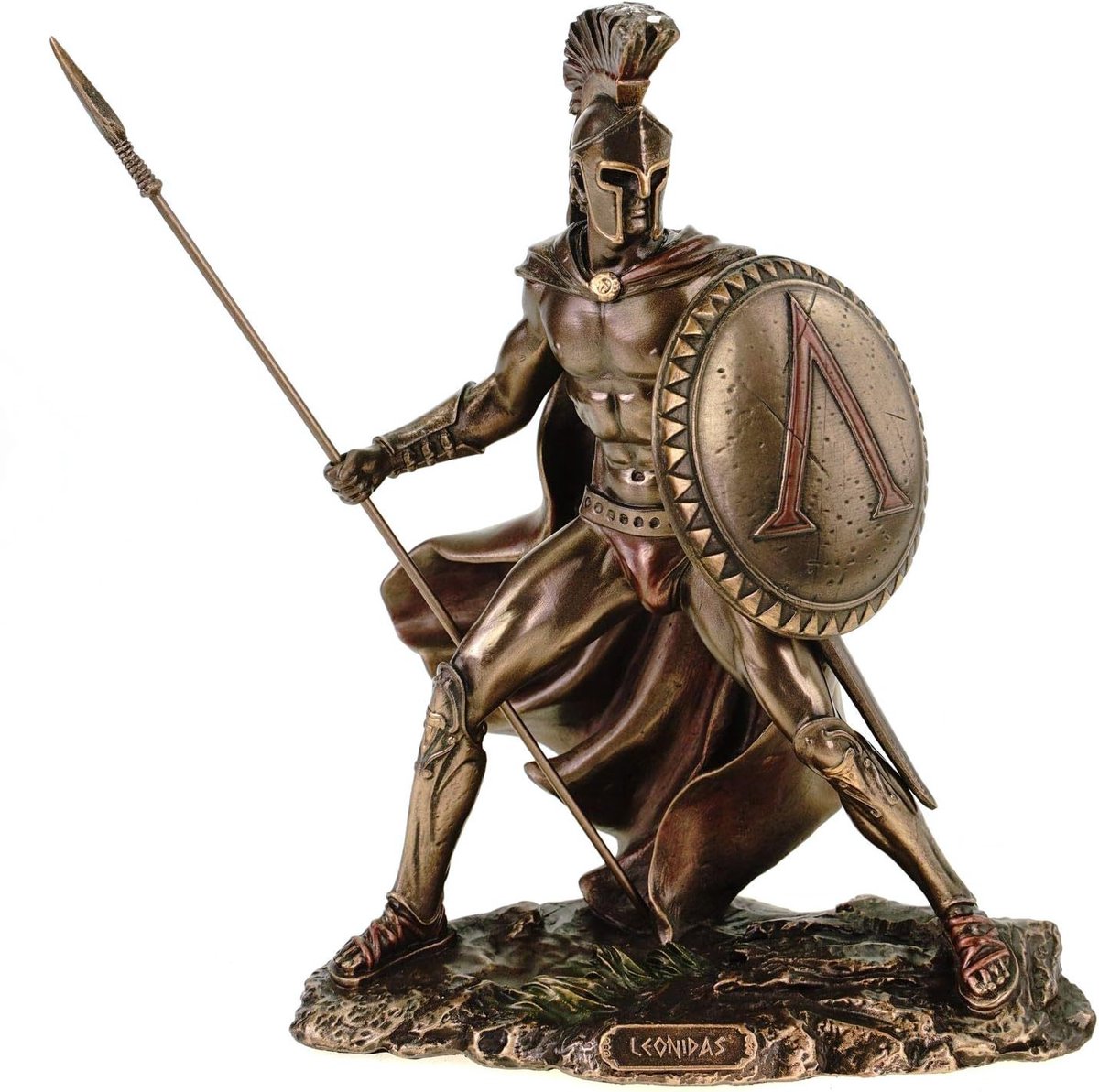 Veronese Design beeld/figuur - Leonidas met Speer beeld 19cm