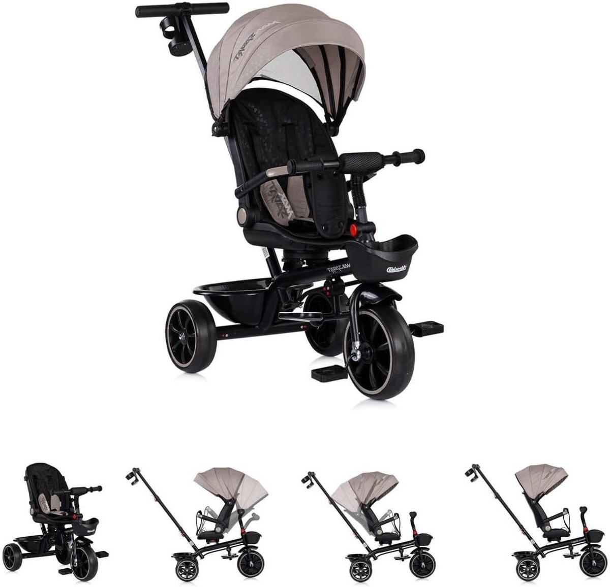 Driewieler voor kinderen - Kinderdriewieler - Buiten spelen - Zitting 360 graden draaibaar - 116 x 50 x 95 cm