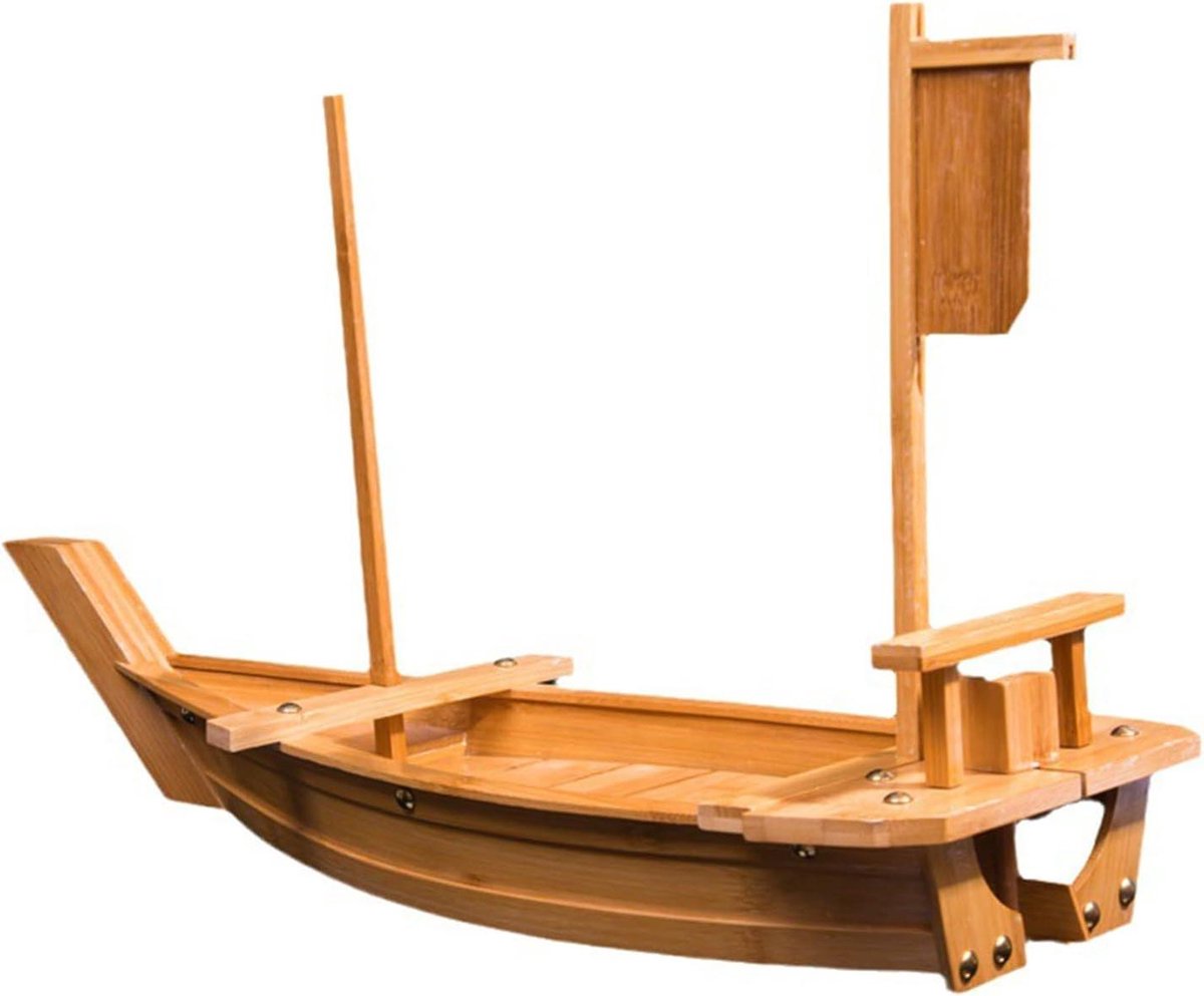 Sushi Boot - Serveerschaal Boot - Hapjes Presenteren - Natuurlijk Bamboehout - 50 cm - Houtkleur