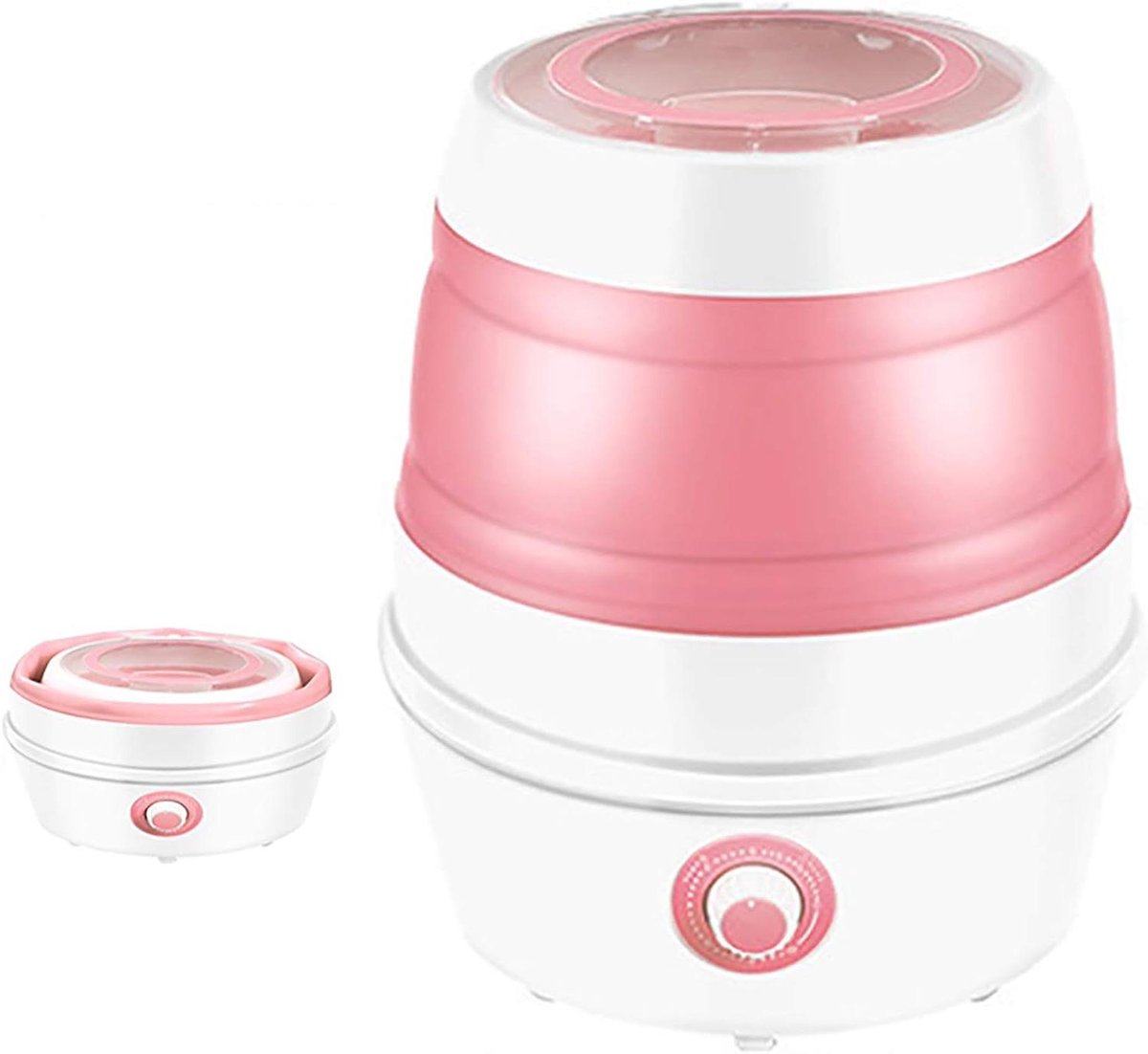 Draagbare Mini Wasmachine Opvouwbare Bak Apart Wassen Ruimtebesparend Ontwerp 26 kg Capaciteit Roze