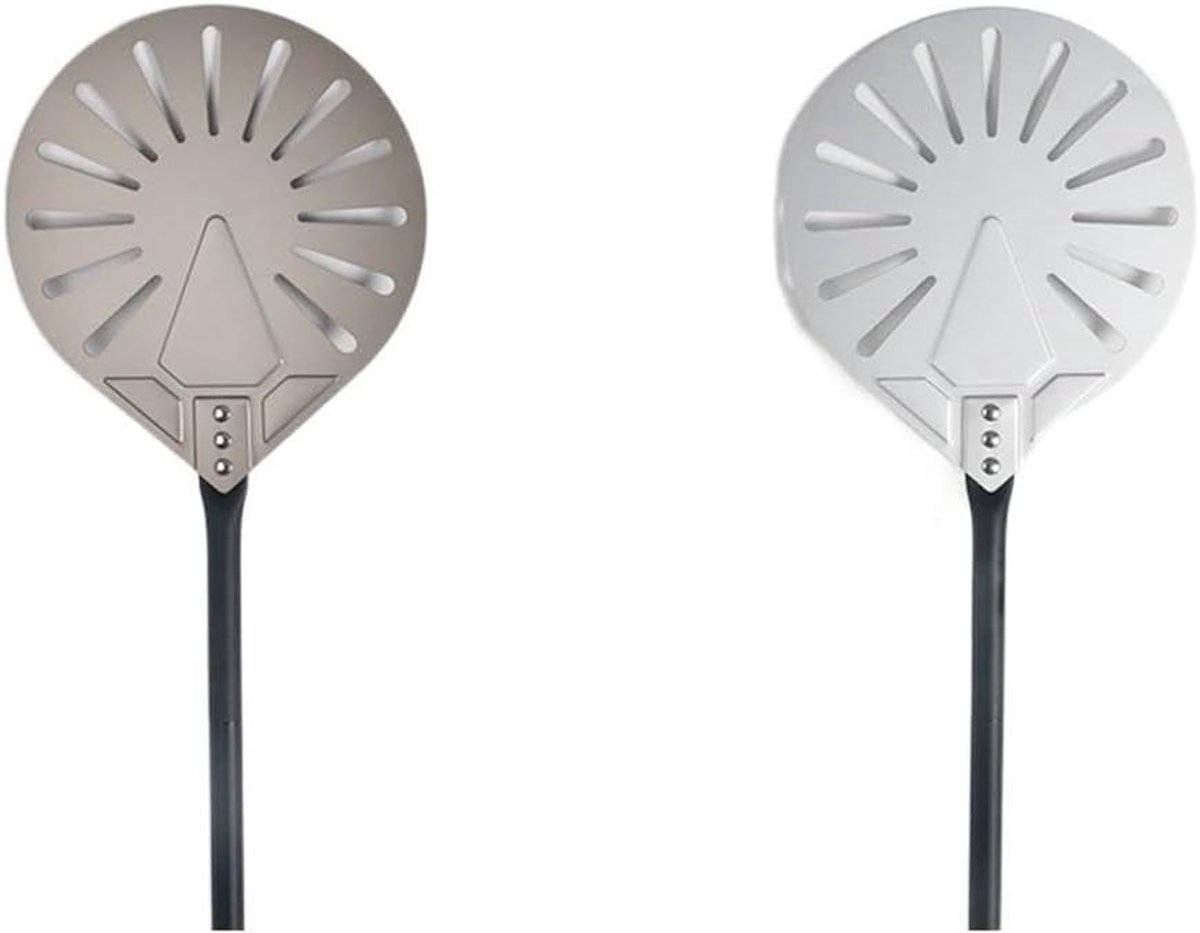 Pizzaschep Geperforeerd - Pizza Schep - Pizza Bakken - Lange Handgreep - 25 cm - Metaal