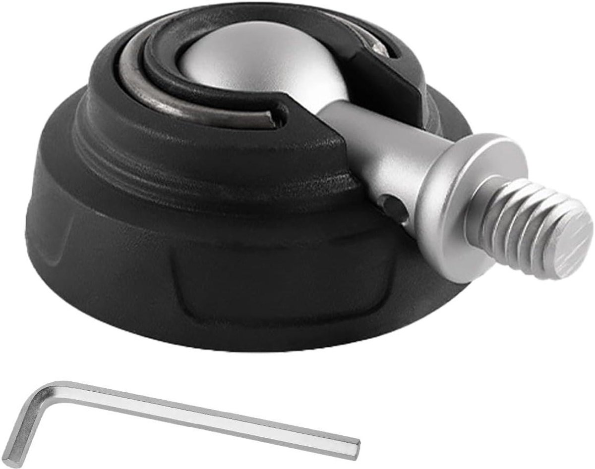 Statief Rubberen Voeten - Mono-pod Pads - Stabiele Opnamen - 360° Kogelkop - 50mm Diameter - Zwart