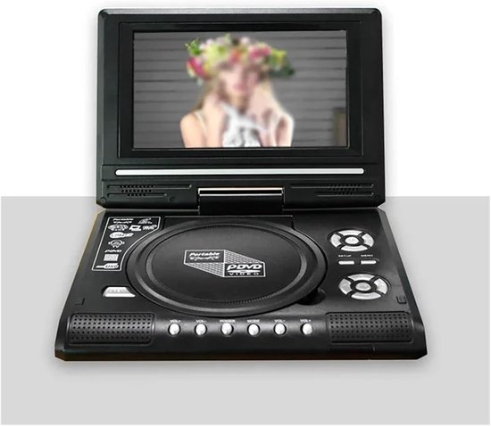 Draagbare DVD-speler - Mini CD-speler - Reis Entertainment - 7.8 inch LCD scherm - Compact formaat - Zwart — afbeelding 3
